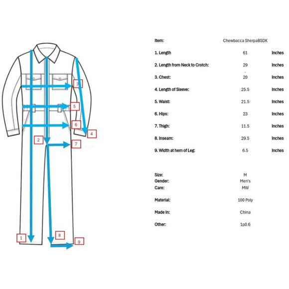 Star Wars Briefly Stated Disney Lucas Film Chewbacca PJs Mens M Fleece Costume - Picture 10 of 10